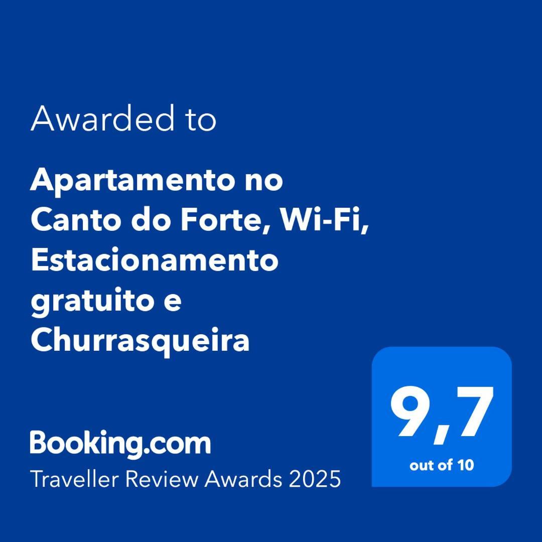 Apartamento No Canto Do Forte, Wi-Fi, Estacionamento Gratuito E Churrasqueira Прая-Гранді Екстер'єр фото